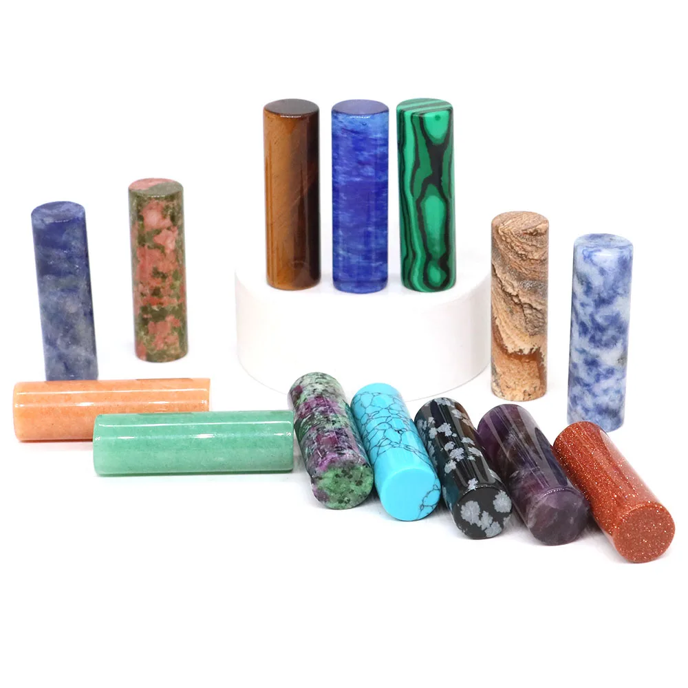 35x10mm Cylinder Wand Natural Stone Healing Crystal Energy Polished Ore Mineral Reiki Gem Craft DIY Jewelry Home Decor Wholesale