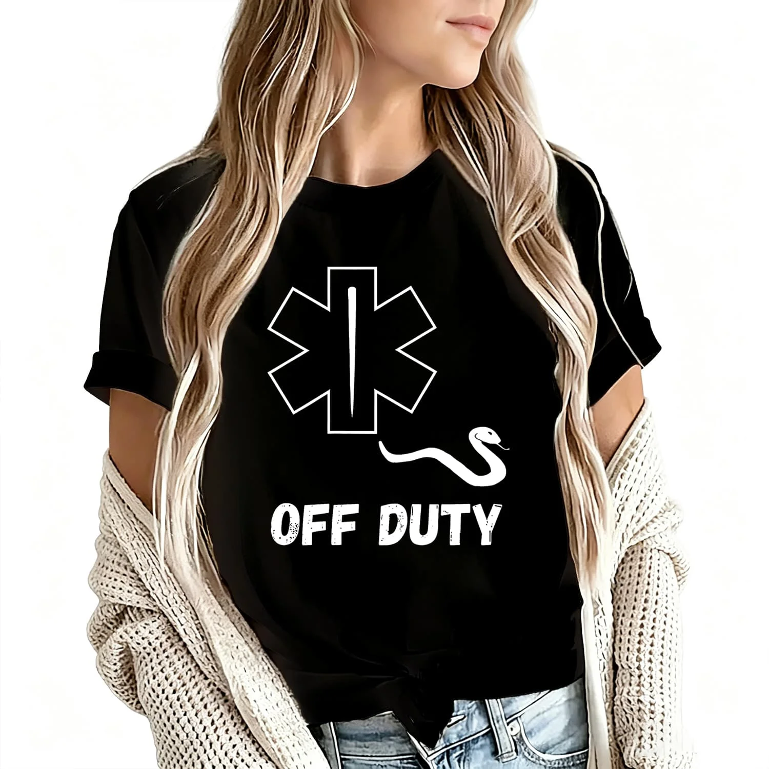 Paramedic Out of Service Ambulance Women's T-Shirt 100% Cotton Funny Graphic Short Sleeve Tee Novelty Shirt Casual Crew Neck Top S-5Xl