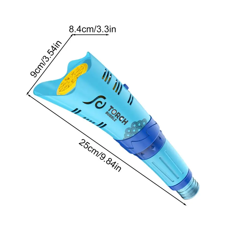 전기 거품 기계 자동 거품 날리는 지팡이 장난감, 야외 해변 파티 게임, 어린이 엔터테인먼트 장난감, 21 홀 토치