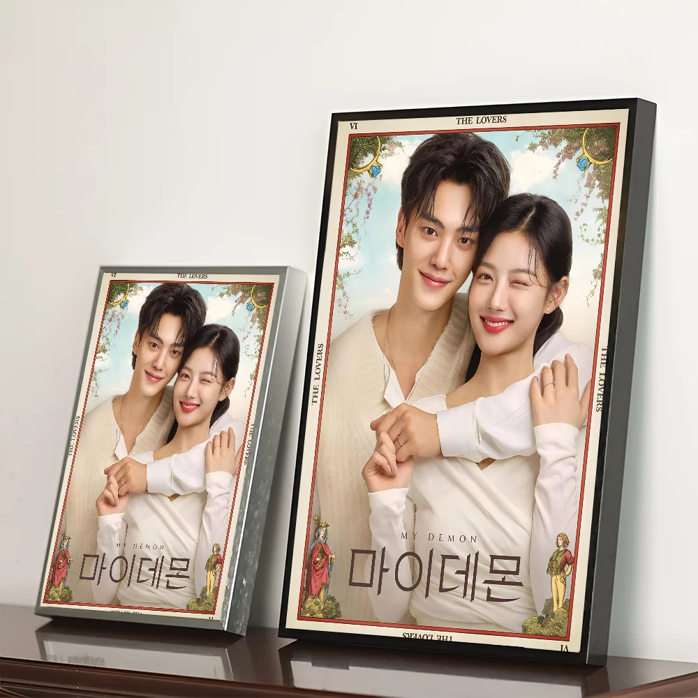 My Demon Kdrama Vintage Posters Sticky Whitepaper Sticker DIY Room Bar Cafe Room Wall Decor