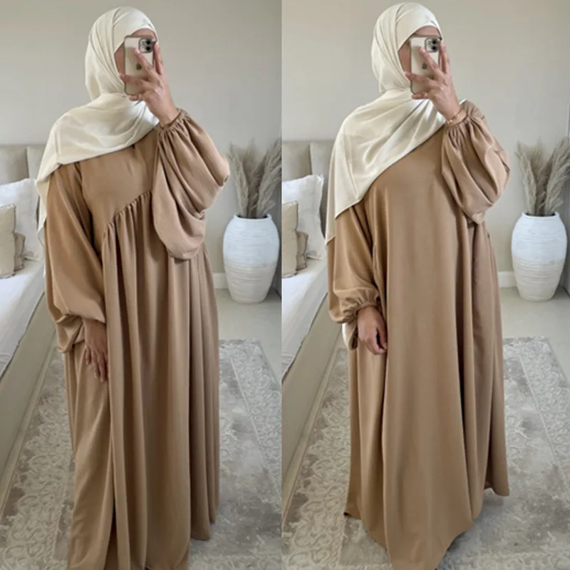 Imagem -02 - Vestido Hijab Muçulmano para Mulheres Ramadan Abayas Kaftan Robe Long Kaftan Dubai Turquia Vestuário Islã