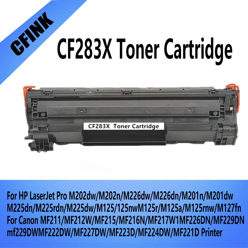 Cartucho de tóner negro 83X CF283A CF283X para impresora HP LaserJet Pro MFP M125nw M201dw M225dw M255dn M201n M201dw M201n M127fp