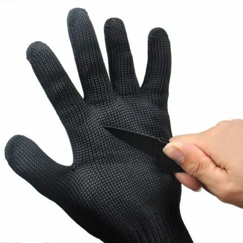 Steel Wire Reinforced Cut Resistant Gloves for Use in Food Slicing Packaging and Cold Chain Handling Environments