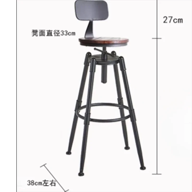 كراسي بار قابلة للتدوير على الطراز الإيطالي مقهى البساطة كراسي بار قابلة للتعديل أثاث منزلي عتيق Banqueta HBBC