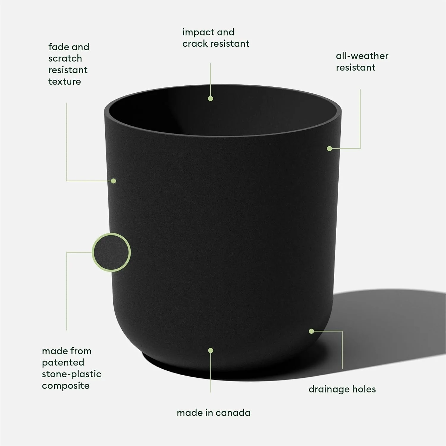 Round Black Plastic Planter Pots for Indoor/Outdoor Garden Use,with Drainage Holes, Suitable for Small to Large Succulent Plants