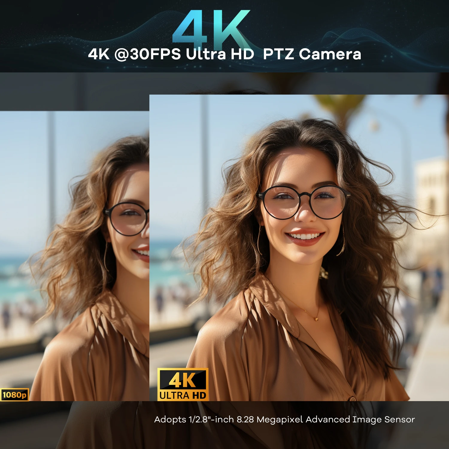 TONGVEO 4K UHD  PTZ Camera AI Auto Tracking 20X Optical Zoom Video Conference Camera HDM1 LAN Suitable for Online Education