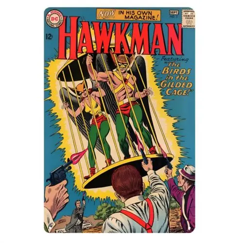 

1p,Hawkman No.3 Ретро комикс металлический плакат жестяная вывеска - 20x30 см тарелка