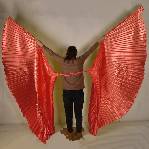 Imagen 1 del producto Accesorios de danza del vientre, alas de rendimiento para adultos, danza india, alas doradas, correas de hombro de rendimiento, mujeres altas alargadas