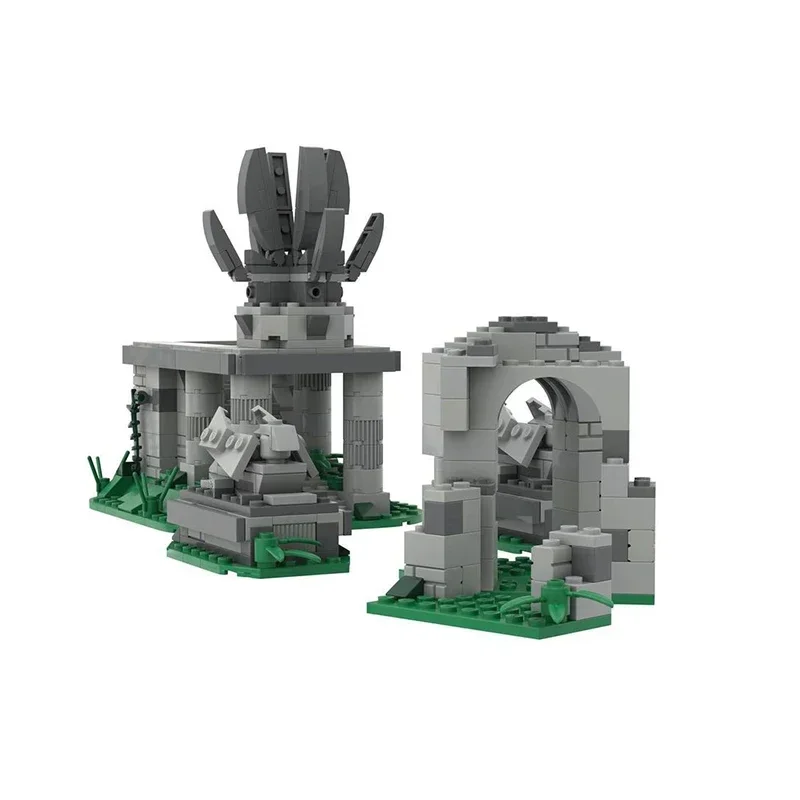 Moc Building Block Magical Rings Movie Scene AmonHen Model Technology Bricks DIY Assembly Castle Street View Toys Children Gifts