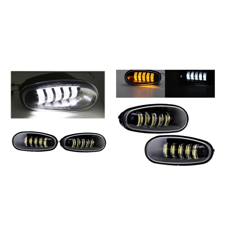 

A85E-2PCS Car LED DRL Fog Light Assembly LED 5 Lenses Fog Driving Lamp For Daewoo Lanos Sens