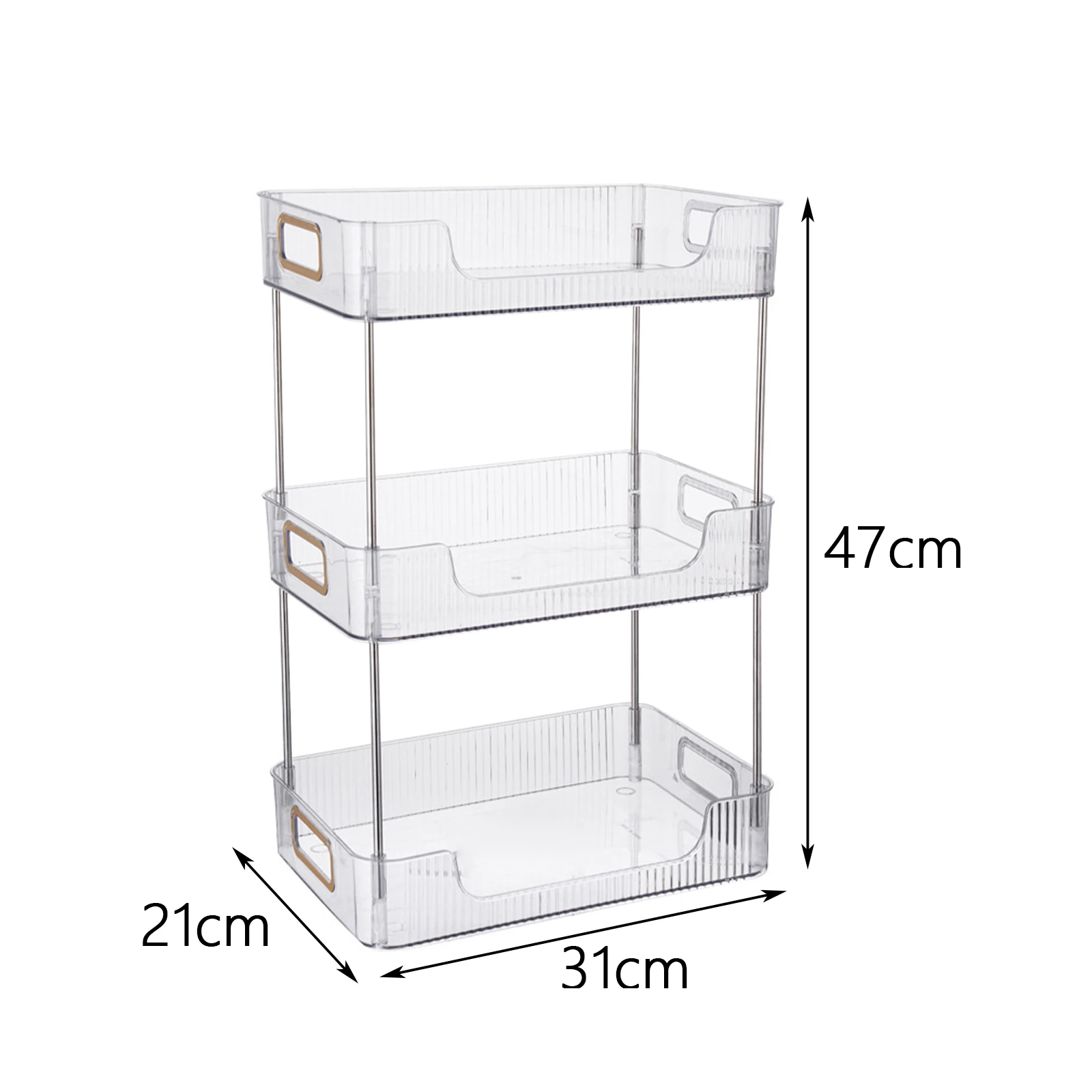 3 Layers Desktop Storage Rack Organizer Makeup Shelf Organizer Display Shelf Tray for Office Countertop Dresser Kitchen Bathroom