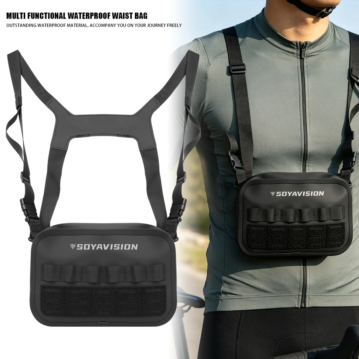 Motorcycle Cycling Tactical Chest Bag Hiking Camping Vest Bag Outdoor Travel Storage Bag
