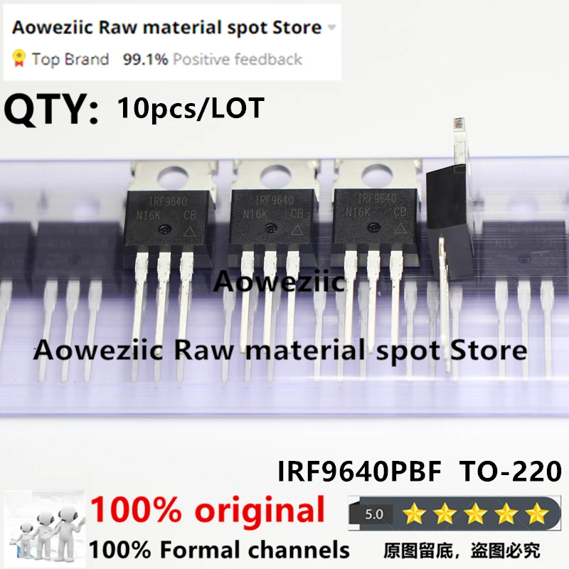 Aoweziic 2021+ 100% nowy importowany oryginalny IRF9610PBF IRF9610 IRF9620PBF IRF9620 IRF9630PBF IRF9630 IRF9640PBF IRF9640 TO-220