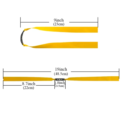 Imagen 2 del producto Bandas de goma planas para tirachinas, accesorios de tiro, venta al por mayor, accesorios de caza al aire libre, 0,75mm, 50 piezas
