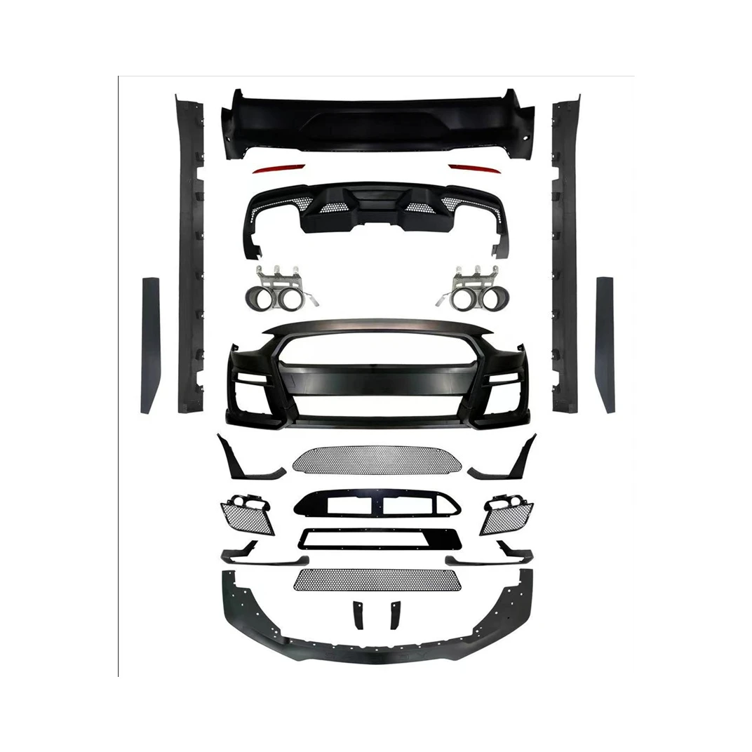 

For2018-2020 Upgrade to GT500 Front and Front Bumper Side Skirt Front Lip Rear Diffuser Hot Selling Body Kit
