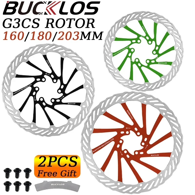 

BUCKLOS 2PCS Bike Disc Brake Rotor G3CS160/180/203MM Rotor Bike Hydraulic Brakes Rotor for SHIMANO SRAM Hydraulic Brakes Mtb