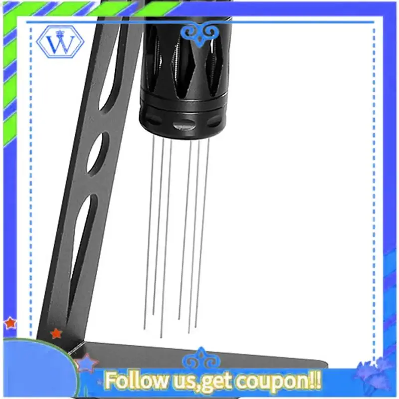 

Easy To Use Espresso Stirrer Tool With Stand Professional 6 Pins Clump Disperser For Coffee Stirrer Espresso Tool For Home Kitch
