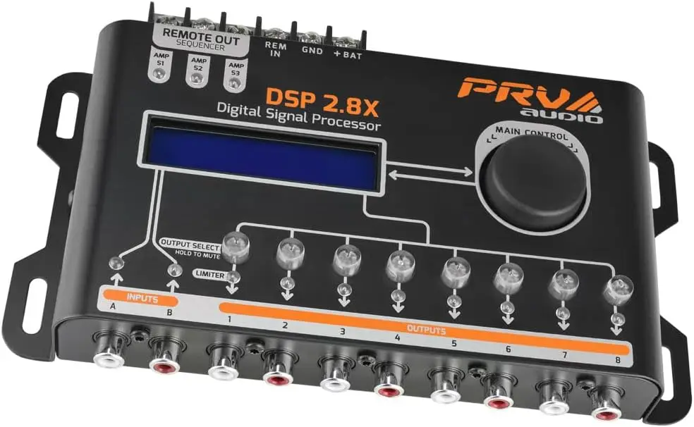 

8-Channel Digital Audio Processor with Crossover, Equalizer & Remote for Car Sound Systems