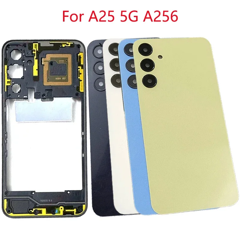 

Middle Frame Bezel For Samsung Galaxy A25 5G A256 Back Battery Cover Rear Housing LCD Frame Parts