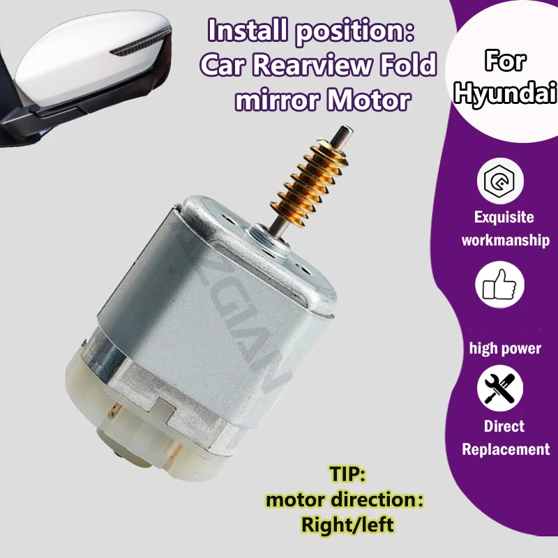 

AZGIANT 1020722 Car Power Folding Unit Mirror Actuator Motor R L For Hyundai Rohens BH380/Genesis Coupe/Sonata 10/Santa Fe/i20
