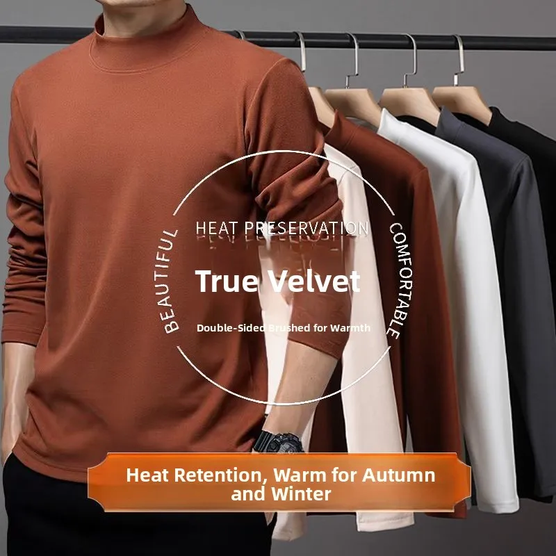 

Men's Slim Fit Long Sve T-irt f High Collar Warm Casual Base irt Youth Daily Wear Comfortable Underwear