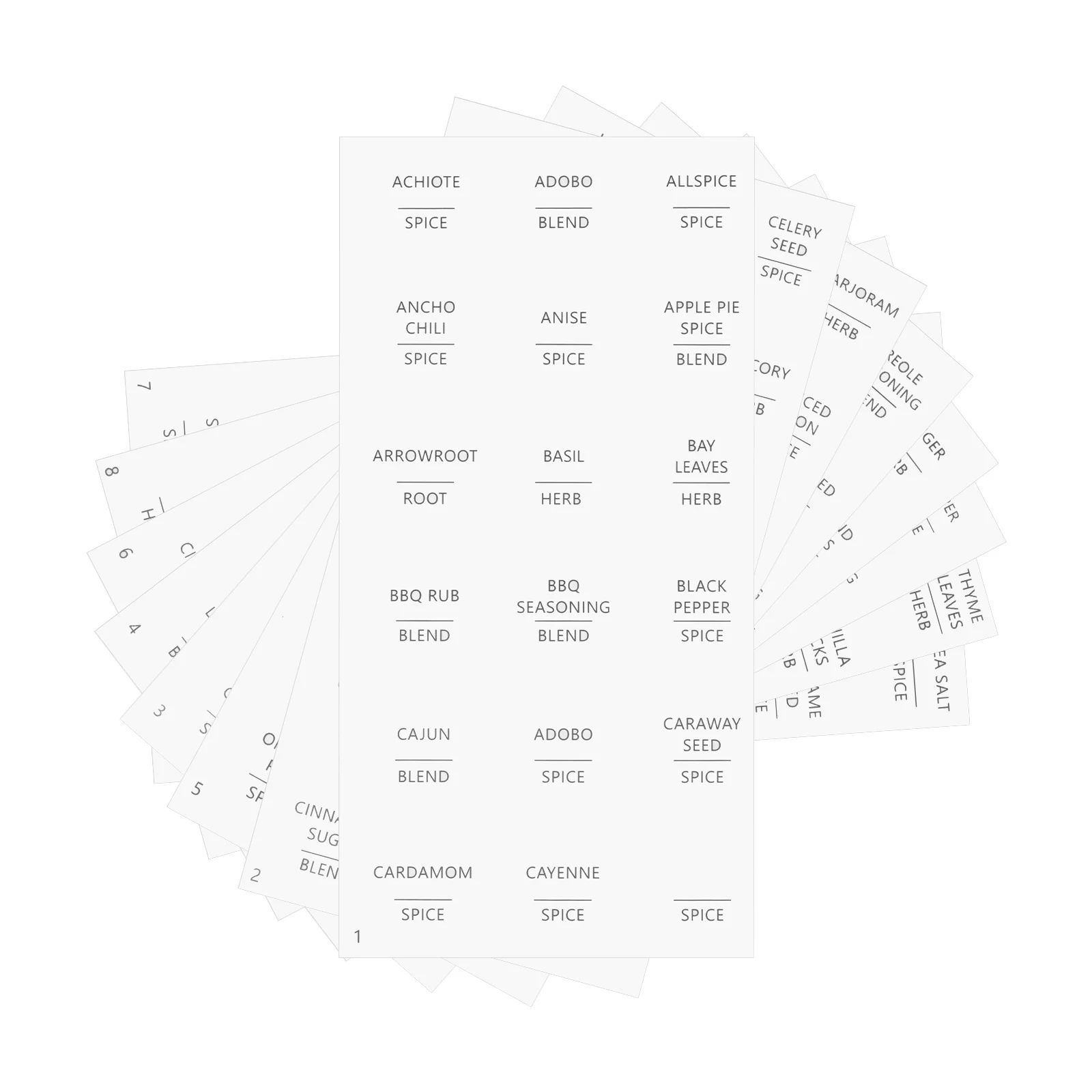

8-листые наклейки, минималистичные этикетки для кладовой для банок, этикетки для консервирования бутылок с травами и специй