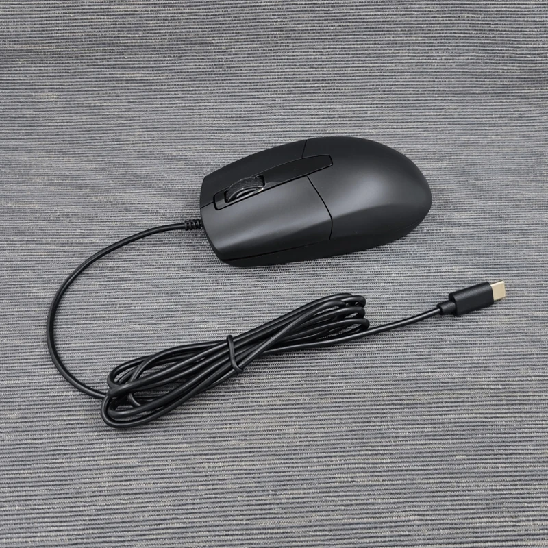 Wired Type-C Mouse Plug And Play System Compatible Light Weight Portable Low Noise Button Office Use Mause Business Office Mice