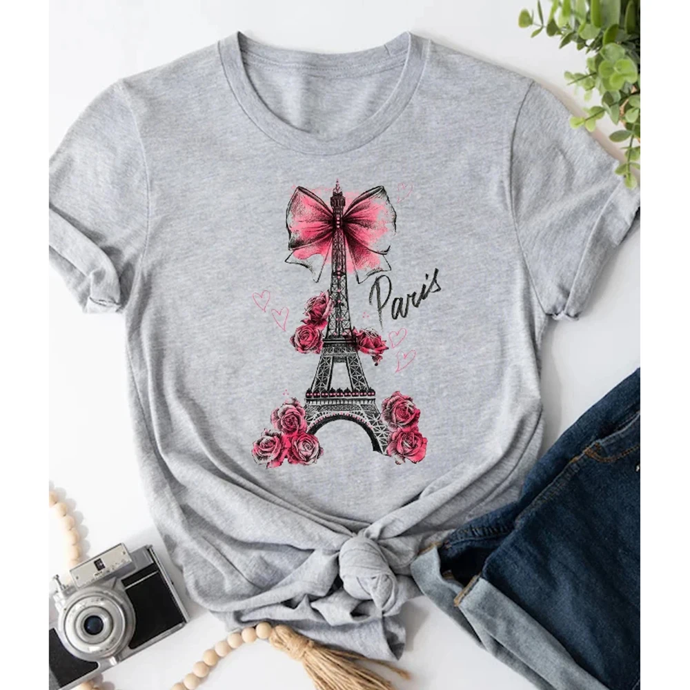 Daily Casual Women's Round Neck Short Sleeve Fashion Simple Print Loose Comfortable New T-shirt Top Optional Size XS-6XL