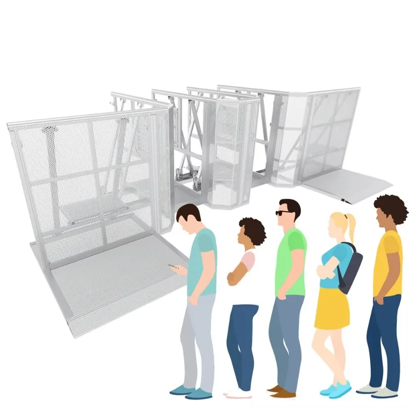 

【Хит продаж】Портативные алюминиевые ограждения KKMARK Mojo для контроля толпы на мероприятиях, сценические барьеры, ворота для организации очереди, для аренды