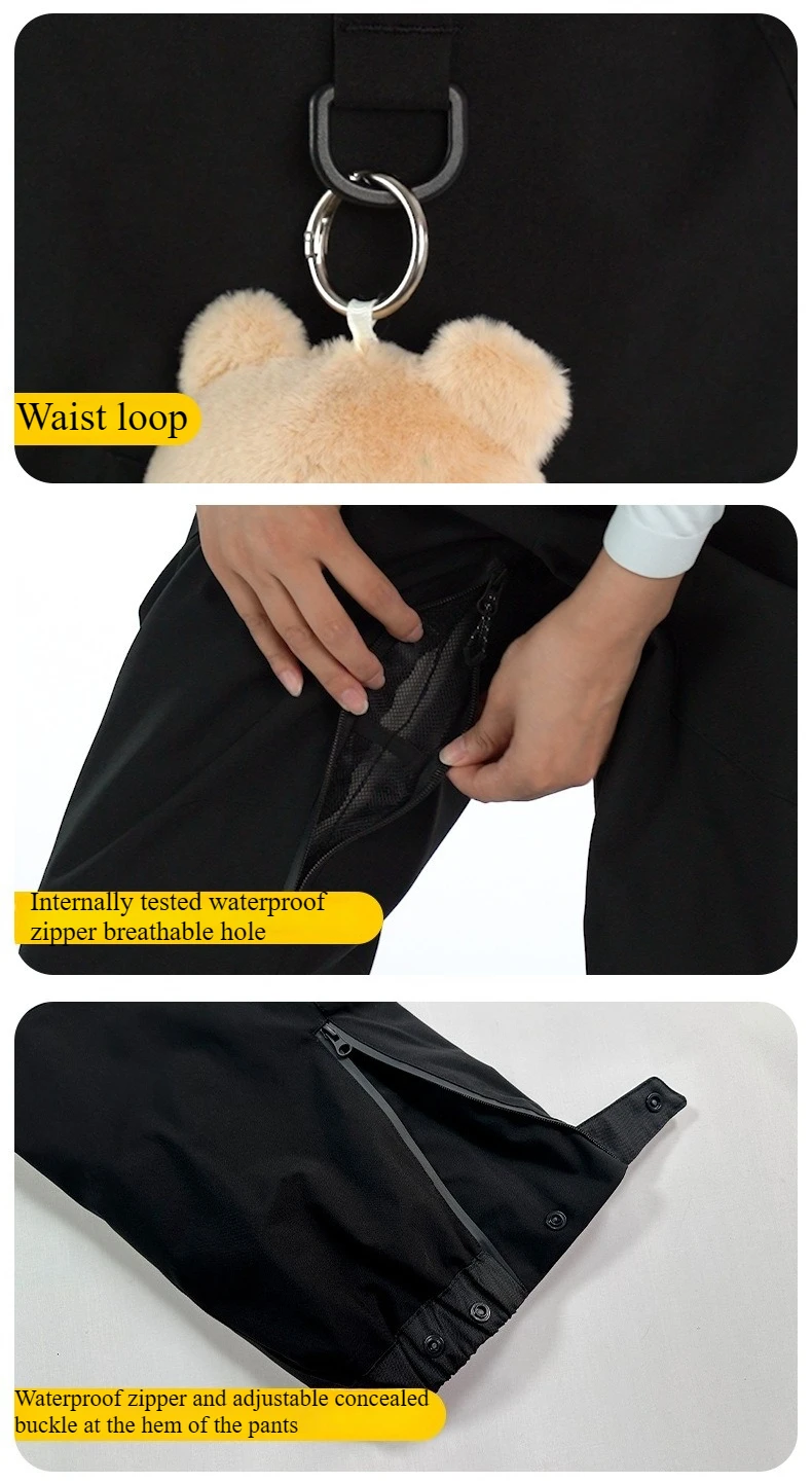 Neue Ski Hose Solide Schnee Frauen Winddicht Wasserdichte Schnee Hosen Warme Atmungsaktive Verdickte Winter Outdoor Snowboard Hosen – Detail 17