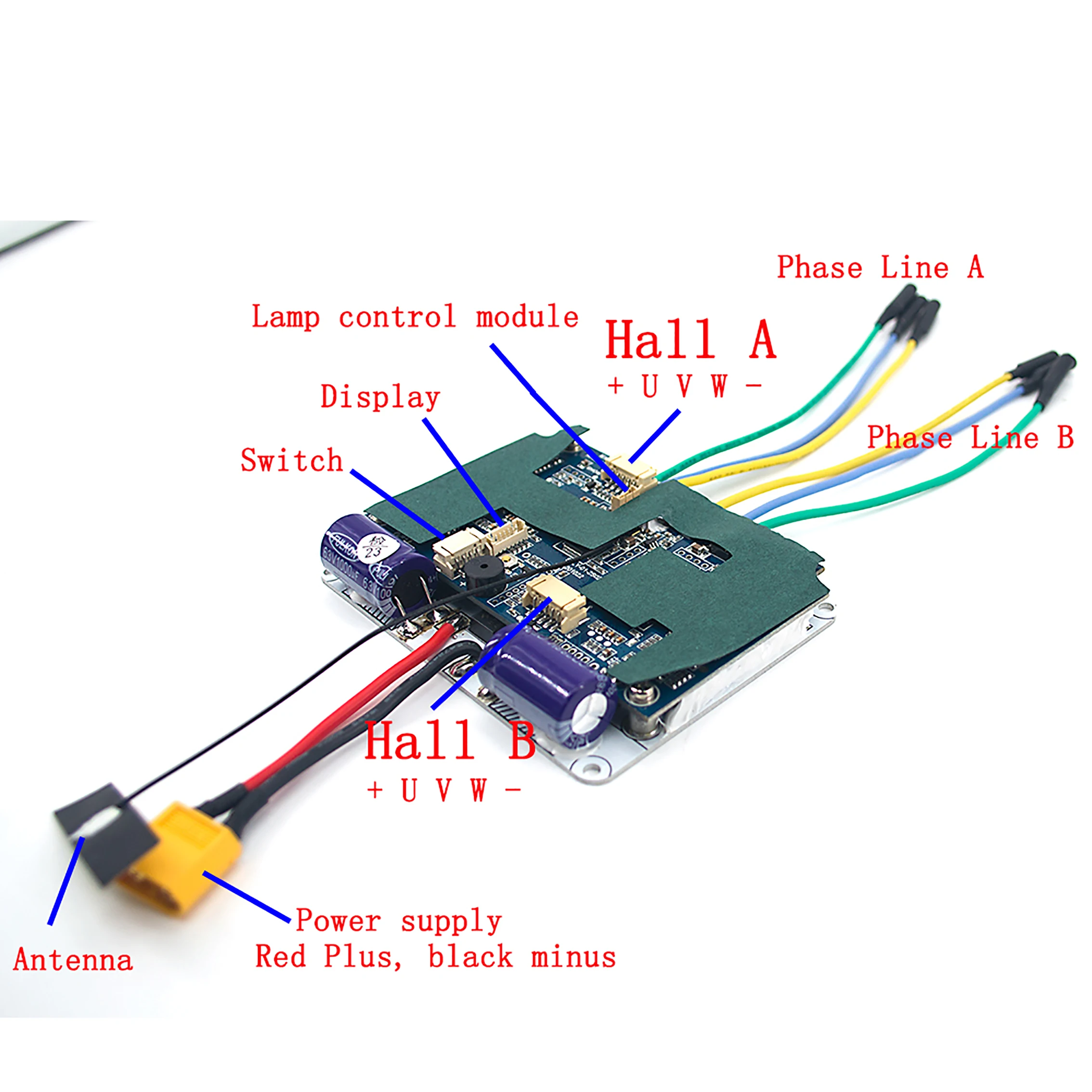 12s 48v Dual Motor Electric Skateboard Controller Long Board Drive Esc Alternative Control Motherboard Belt Program