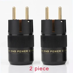 Hi-end EU Schuko Male AC Power Connector Power Cable Adapter Plug For Diy Accessories Hot sales Hifi Audio EU/US Plug