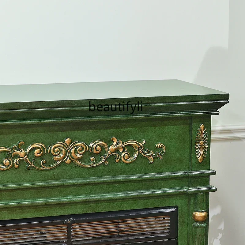 

SS 7304new style CXH Decorative French Simulation Flame Electric Fireplace Cabinet American Country Retro Furniture