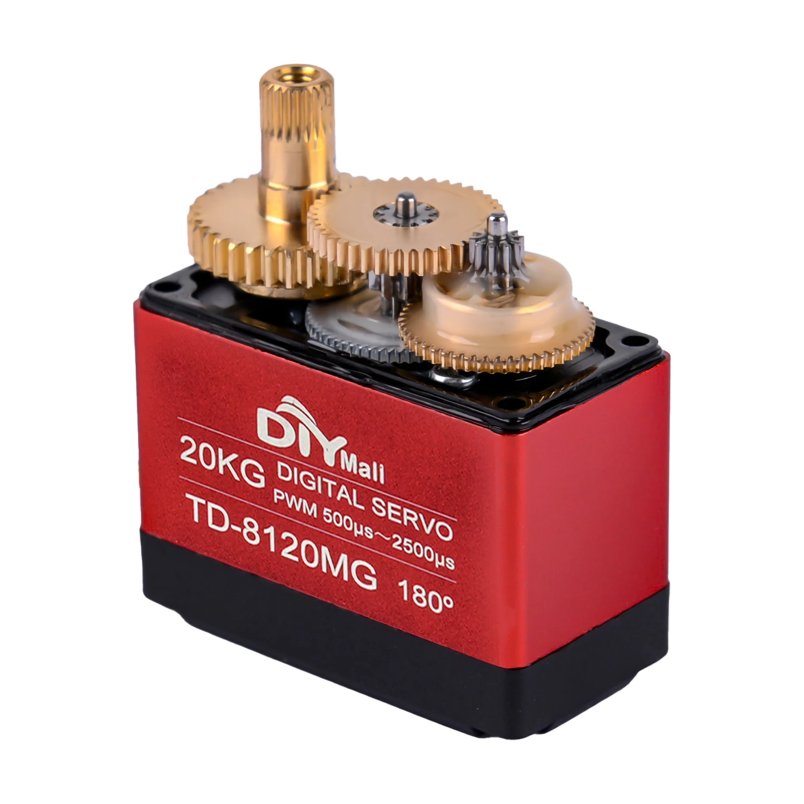 4 قطعة TD-8120MG 20 كجم علبة معدنية محرك معزز رقمي 180 °   زاوية يمكن التحكم فيها مع أجزاء ذراع 25T لسيارة RC/نموذج الروبوت