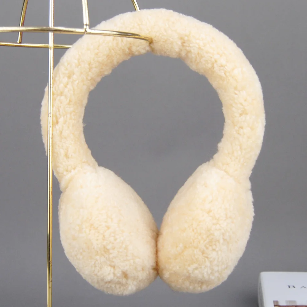 الطبيعية 100% ريكس جزيئات جلد الغنم غطاء للأذنين النساء أزياء الرجال الشتاء الدافئ الفراء الحقيقي غطاء للأذنين الأطفال غطاء للأذنين لفتاة الأذن #4