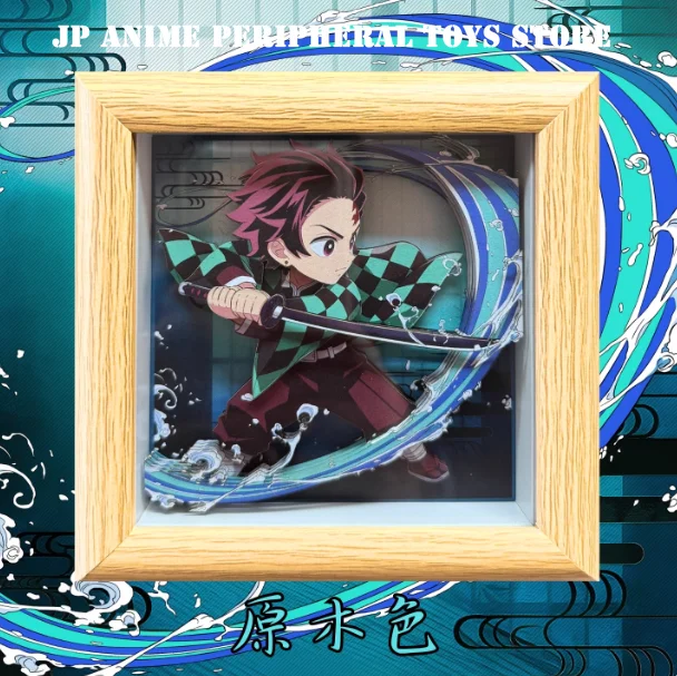 Peinture artistique 3D Demon Slayer faite à la main, jolie figurine Kamado Tanjirou, collection d'images, ornements de bureau, cadeau de Collection pour fans