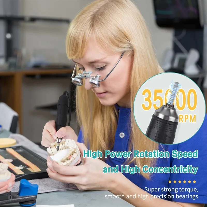 STRONG102L Drill Pen 35K Micromotor Handpiece for STRONG 210 90 207b Control Box Electric Manicure Machine Jewelry Nail Tool