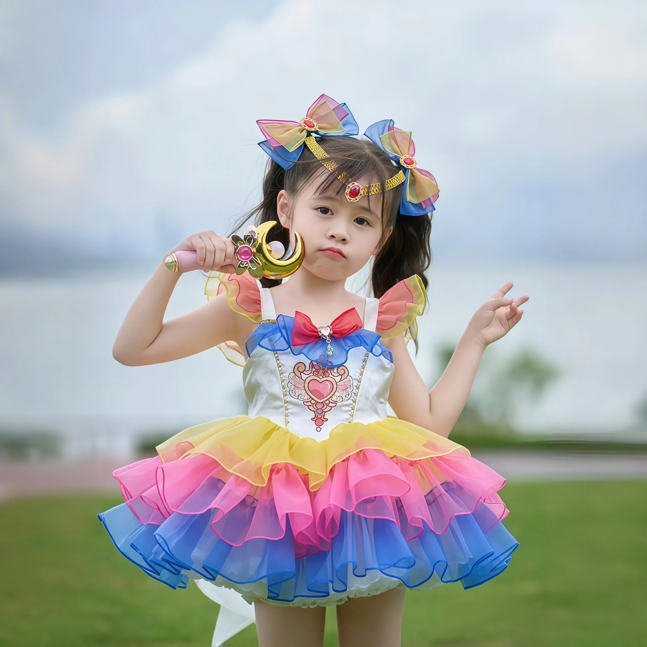 Contemporary Dance Dress Girls Kids Sequin Stage Wear Festival Celebration Dance Costumes Girls Performance Stage Outfit