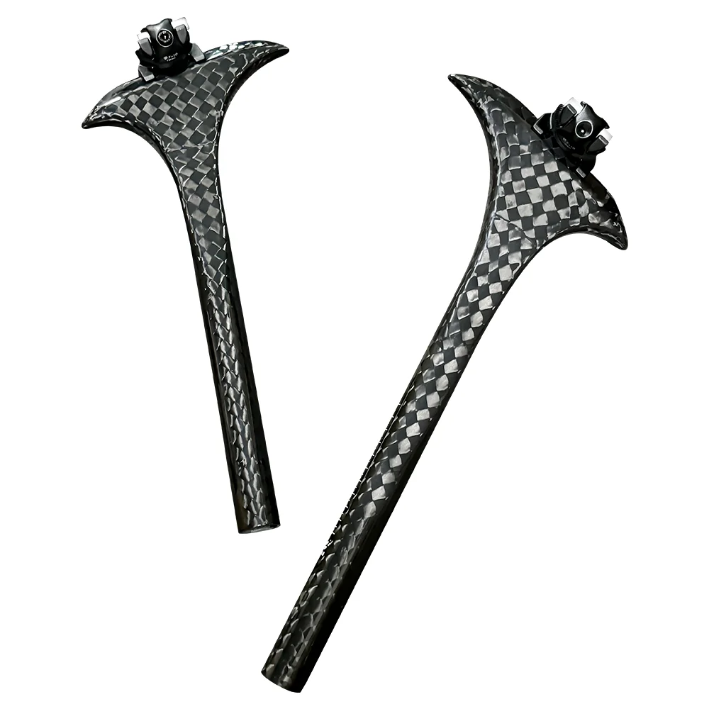 BALUGOEU Carbon MTB Mountainbike Rennrad Sattelstütze für Rennradfahren, Fixed Gear, Windbrems-Sattelrohr 12K glänzend – Detail 4