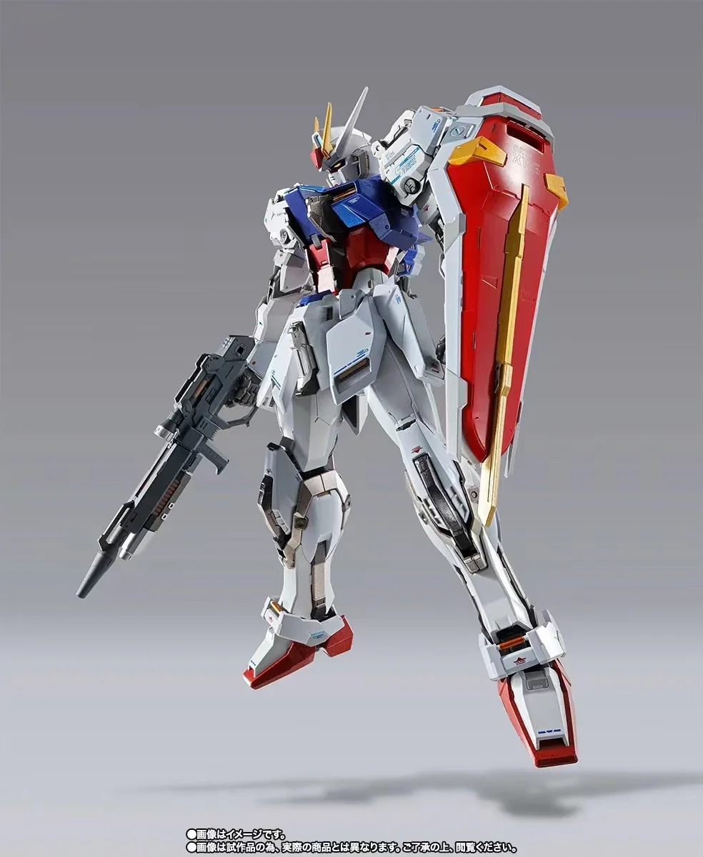 Bandai Gundam Model Kit Anime Figure Robot Spirits Metal Build Strike Gundam modello genuino Action Toy Figure Toys For Children