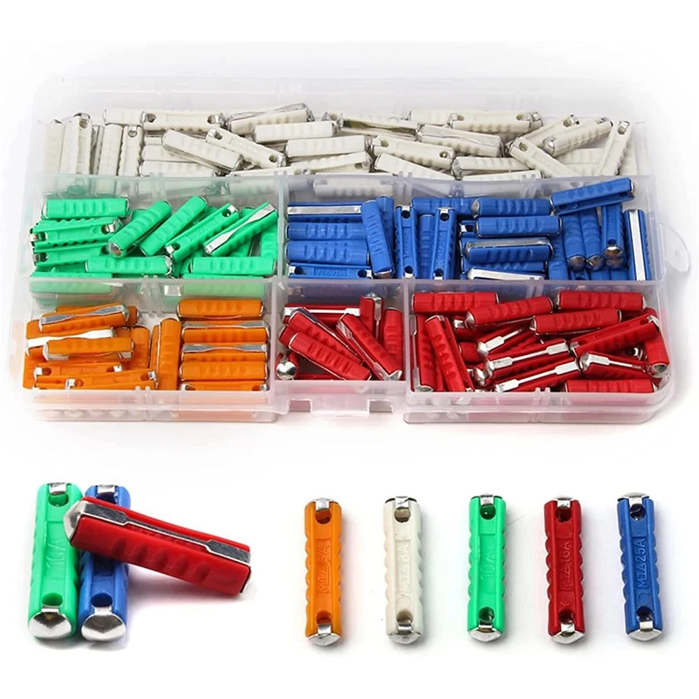 200Pcs Assorted Box Fuses Torpedo Ceramic Bullet Classic Car 5A 8A 10A 16A 25A European Fuse Dia 6mm Continental For GBC EU Auto
