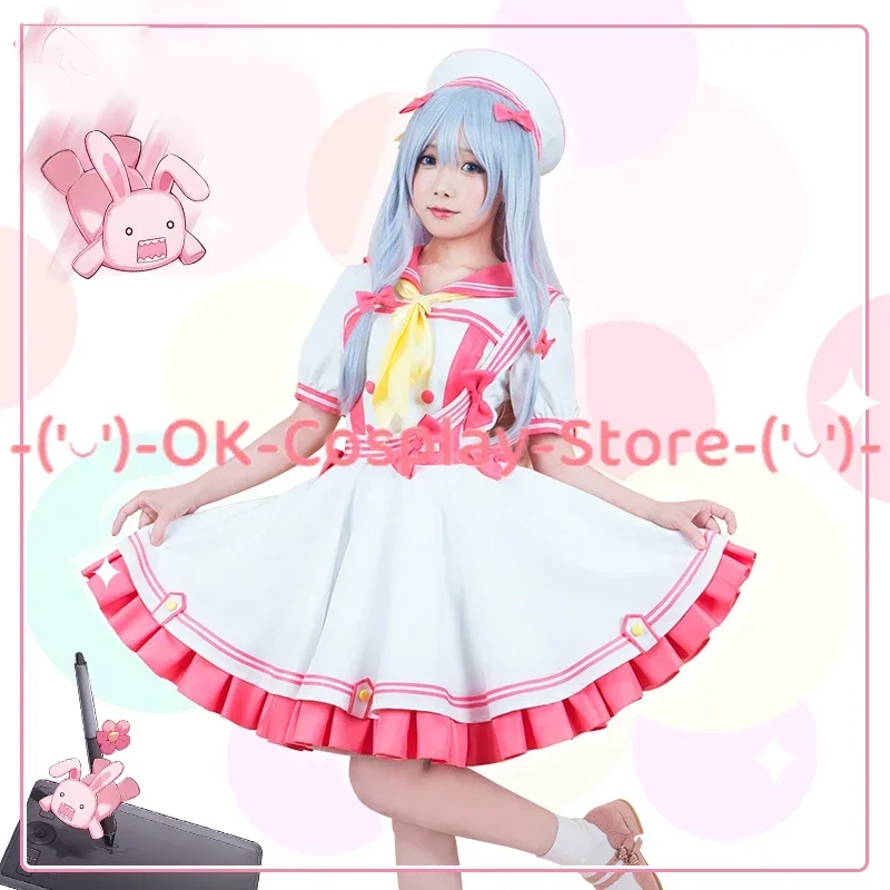 Anime Eromanga Sensei Izumi Sagiri Cosplay Costume Women Cute Dress with Hat Halloween Carnival Uniforms Custom Made