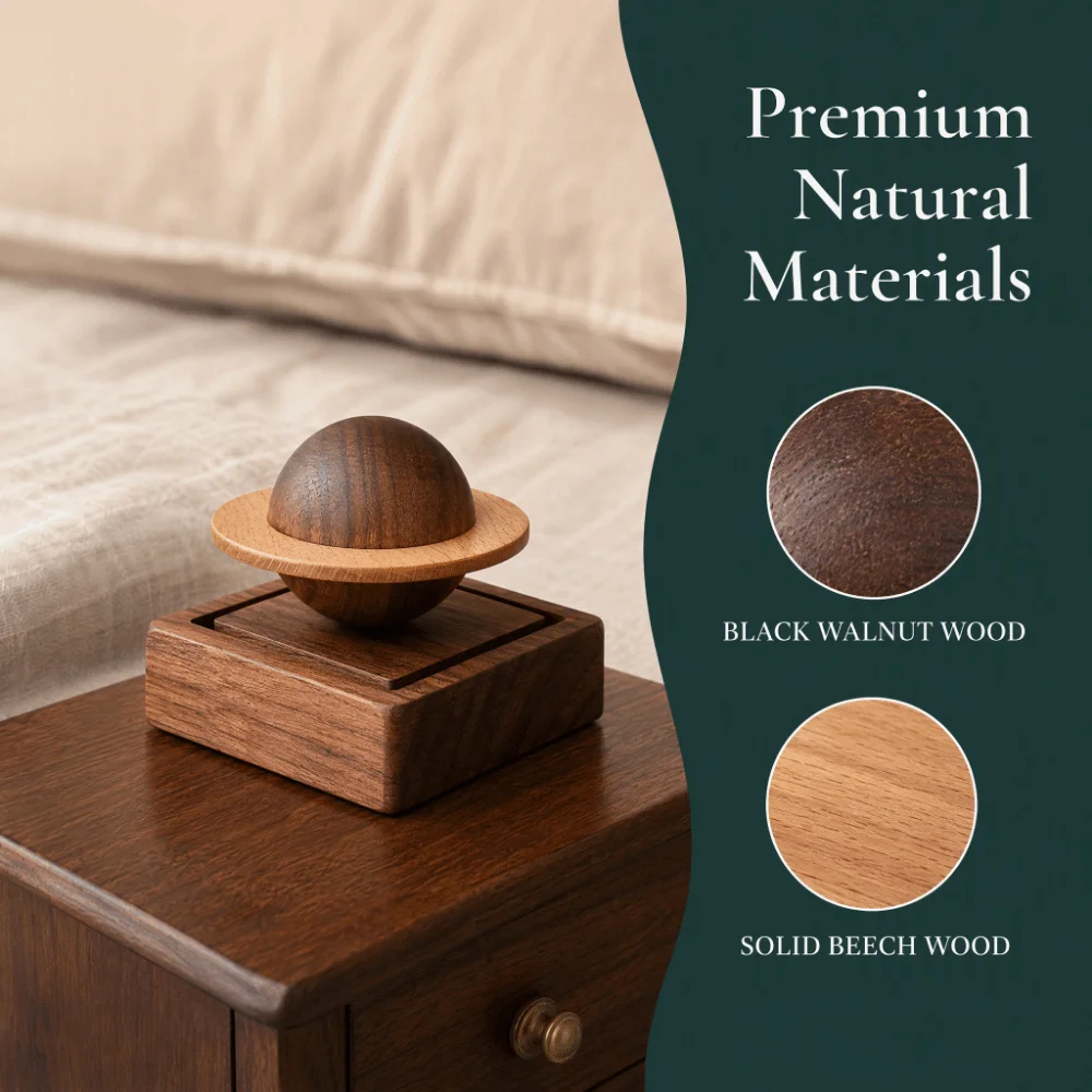 Handmade Wooden Essential Oil Diffuser Creative Compact Aromatherapy Diffuser Elegance Jupiter Shape Car Ornament