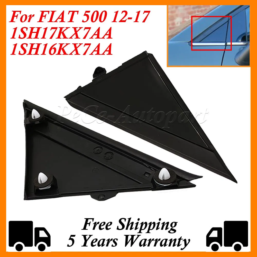 1SH17KX7AA 1SH16KX7AA For FIAT 500 2012-2017 Matte Black or Bright Black Left Or Right Door Mirror Flag Cover Molding