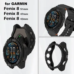 TPU Protective Cover for Garmin Fenix 8 47mm 51mm 43mm Smartwatch Soft Bumper Shock-Proof Protector Case
