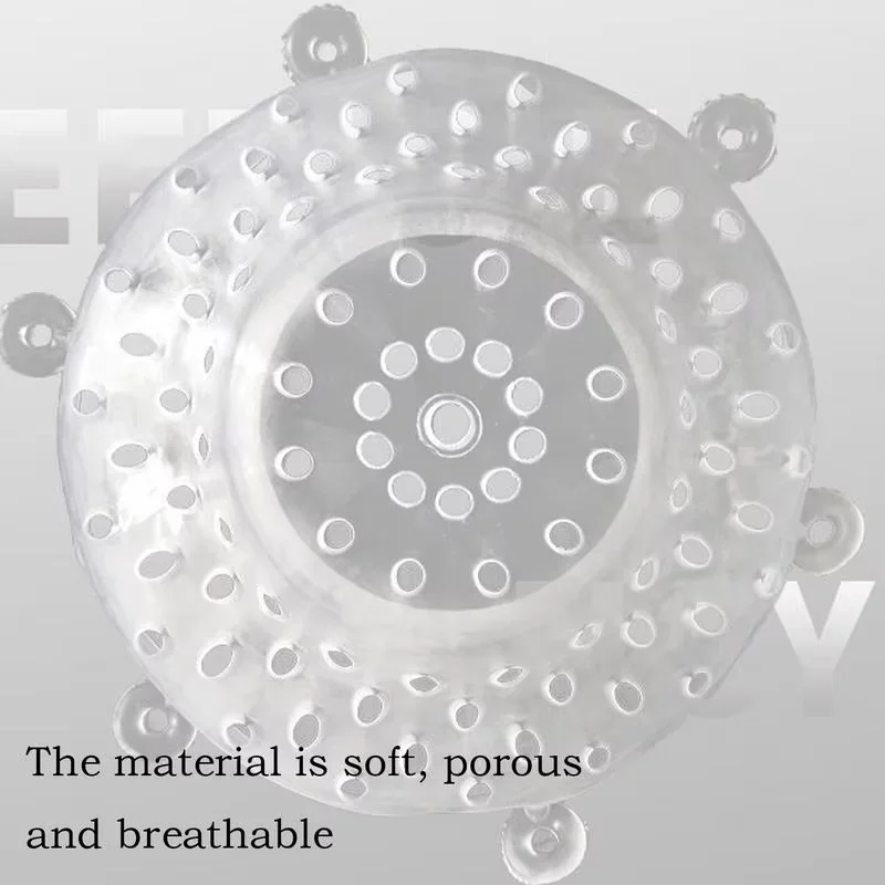 소 젖꼭지 커버, 송아지 이유기, 투명, 6개의 고리 구멍, 유방 쉘, 착유 중지, 가금류 번식 방지 도구