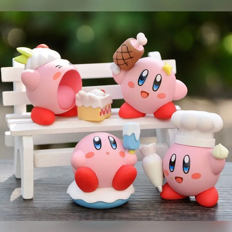 Kirby Auto-Armaturenbrett-Ornament, realistisches Kuchenmodell, kleine Figur, Computertisch-Dekoration, lustiges Cartoon-Spielzeug, Geschenk für Freunde – Detail 8