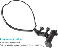 Neck Holder For GoPro DJI Osmo 360 Action 5Pro 4 3 POV/Vlog Smartphone Selfie Neck Holder Mount and Phone Cameras Accessories