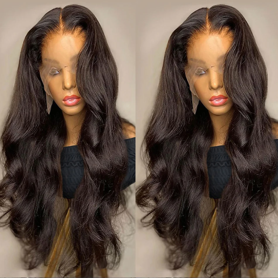 Perruque Lace Front Wig Body Wave Naturelle, Cheveux Humains, 13x6, Transparent HD, Ultraviolets, 38 Pouces, pour Femme, Bon Marché, en Vente