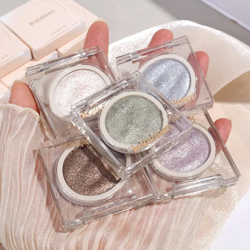 Monochrome Glitter Diamond Highlighter Powder Palette Lasting Shiny Pearl Eyeshadow Brighten Face Contour Body Makeup Cosmetic